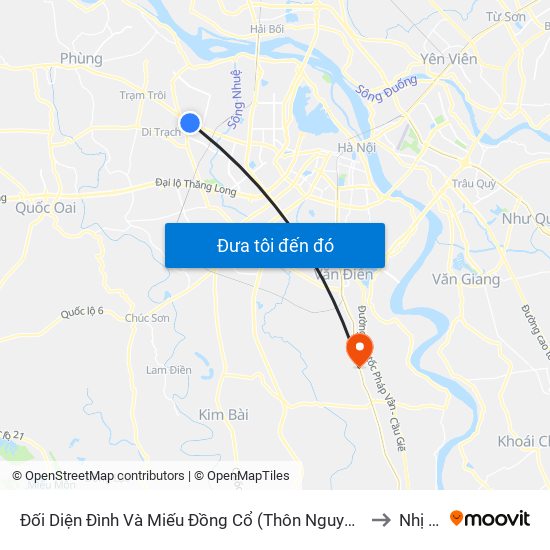 Đối Diện Đình Và Miếu Đồng Cổ (Thôn Nguyên Xá) - Đường 32 to Nhị Khê map