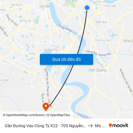 Gần Đường Vào Công Ty X22 - 705 Nguyễn Văn Linh to Nhị Khê map