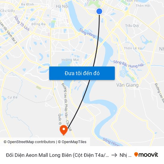 Đối Diện Aeon Mall Long Biên (Cột Điện T4a/2a-B Đường Cổ Linh) to Nhị Khê map