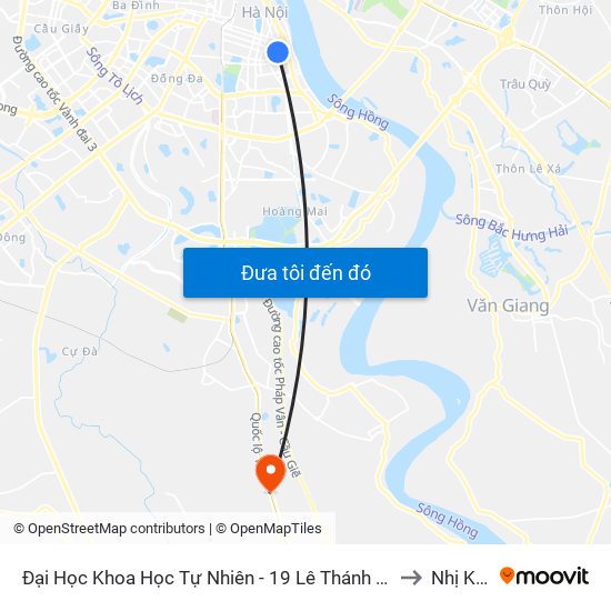 Đại Học Khoa Học Tự Nhiên - 19 Lê Thánh Tông to Nhị Khê map