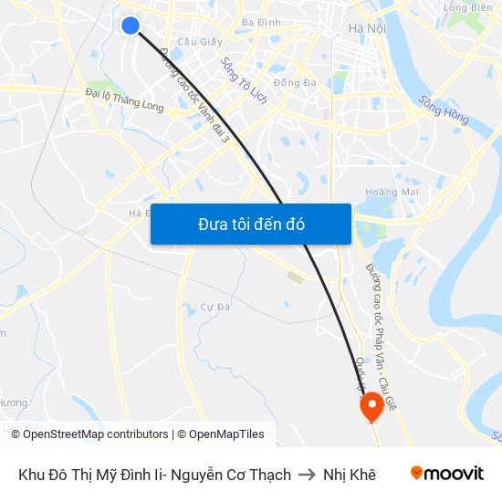 Khu Đô Thị Mỹ Đình Ii- Nguyễn Cơ Thạch to Nhị Khê map