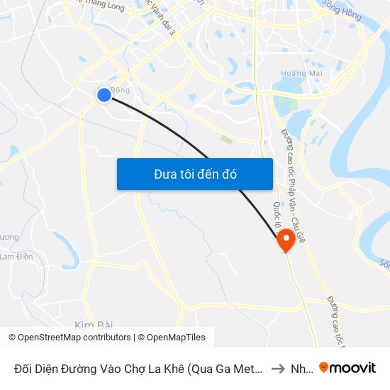 Đối Diện Đường Vào Chợ La Khê (Qua Ga Metro La Khê) - 405 Quang Trung (Hà Đông) to Nhị Khê map