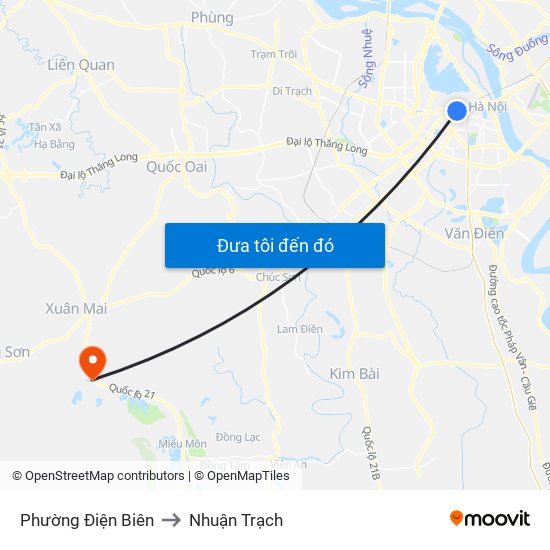 Phường Điện Biên to Nhuận Trạch map