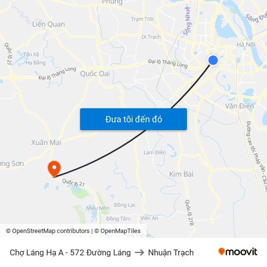 Chợ Láng Hạ A - 572 Đường Láng to Nhuận Trạch map