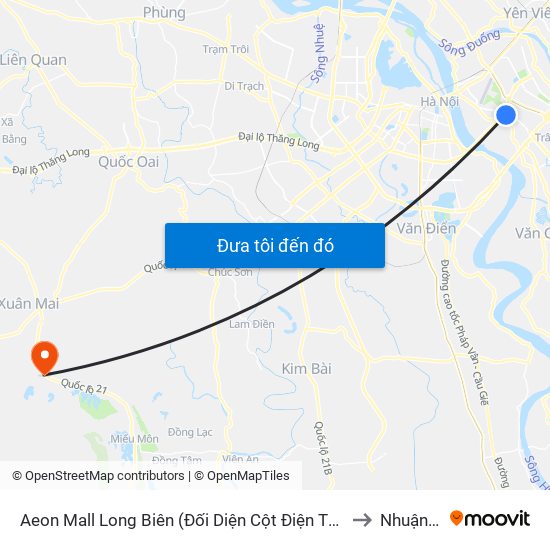 Aeon Mall Long Biên (Đối Diện Cột Điện T4a/2a-B Đường Cổ Linh) to Nhuận Trạch map