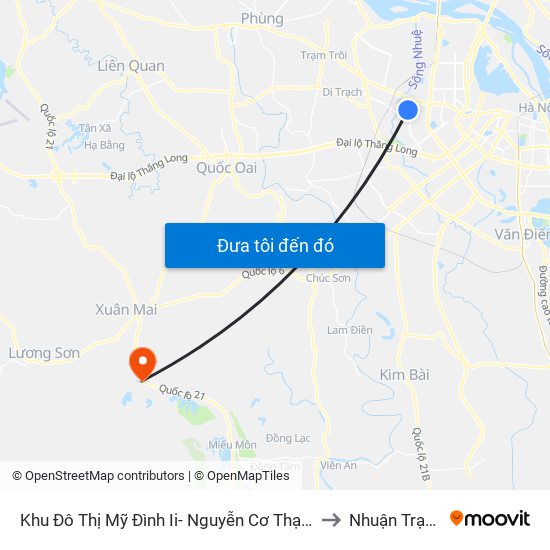 Khu Đô Thị Mỹ Đình Ii- Nguyễn Cơ Thạch to Nhuận Trạch map