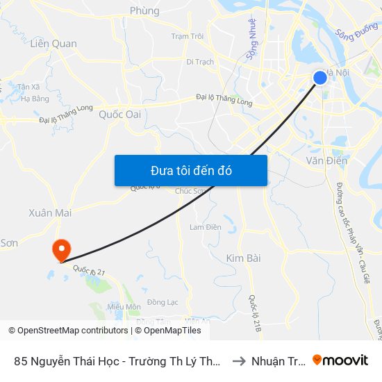 85 Nguyễn Thái Học - Trường Th Lý Thường Kiệt to Nhuận Trạch map