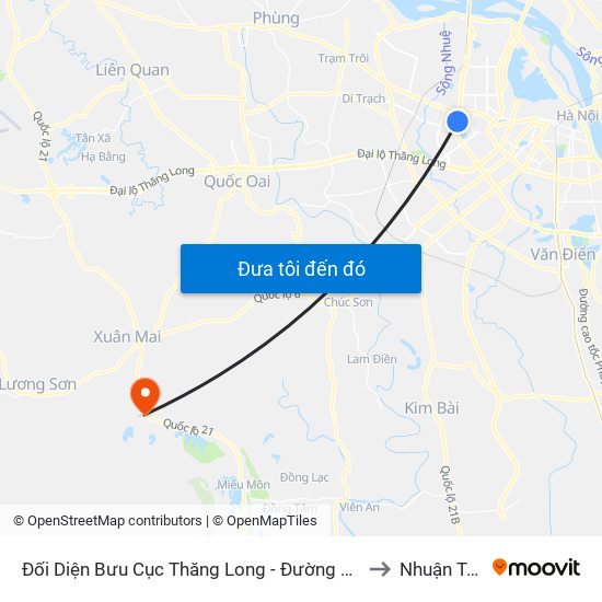 Đối Diện Bưu Cục Thăng Long - Đường Phạm Hùng to Nhuận Trạch map