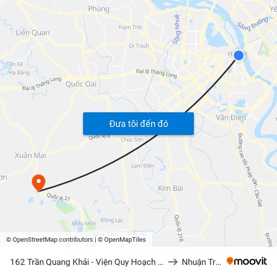 162 Trần Quang Khải - Viện Quy Hoạch Thủy Lợi to Nhuận Trạch map