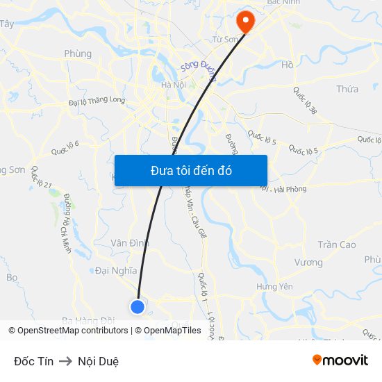 Đốc Tín to Nội Duệ map