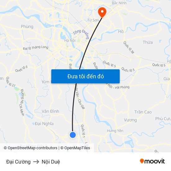 Đại Cường to Nội Duệ map