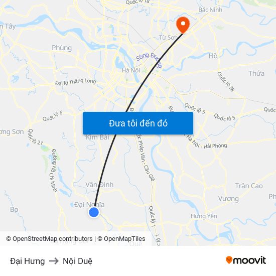 Đại Hưng to Nội Duệ map