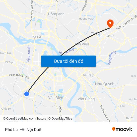 Phú La to Nội Duệ map