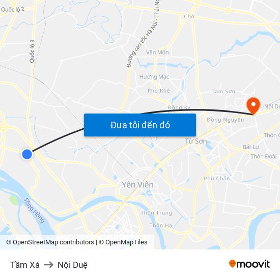 Tầm Xá to Nội Duệ map