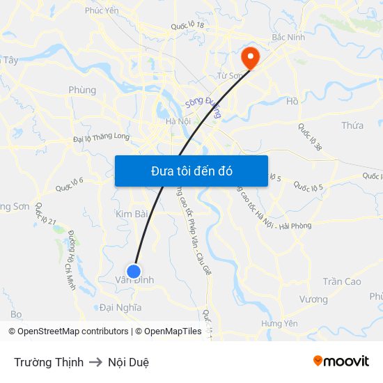 Trường Thịnh to Nội Duệ map