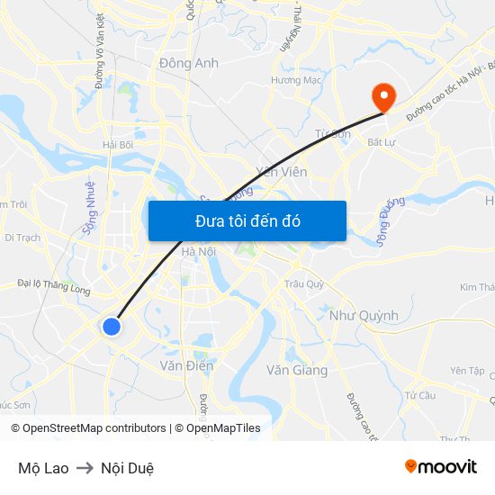 Mộ Lao to Nội Duệ map