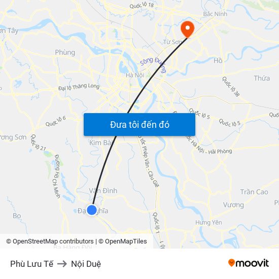 Phù Lưu Tế to Nội Duệ map