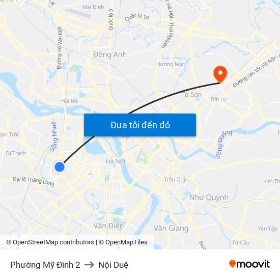 Phường Mỹ Đình 2 to Nội Duệ map