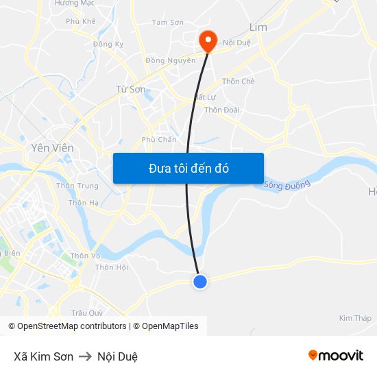 Xã Kim Sơn to Nội Duệ map