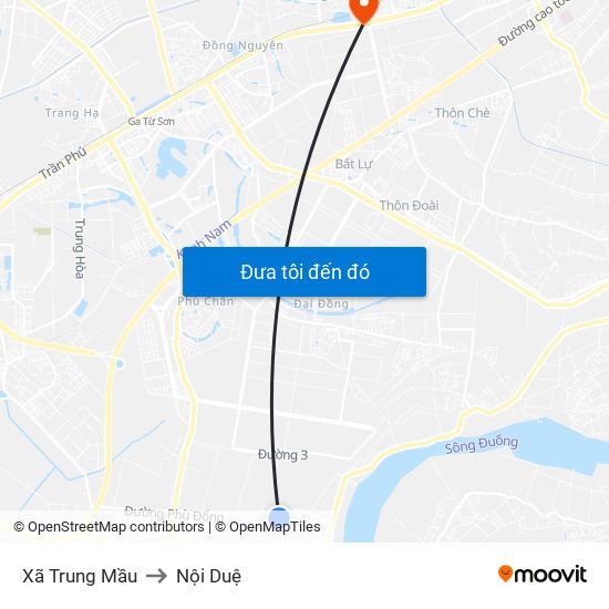 Xã Trung Mầu to Nội Duệ map