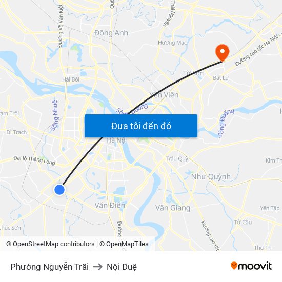 Phường Nguyễn Trãi to Nội Duệ map