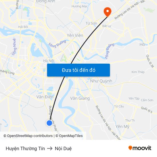 Huyện Thường Tín to Nội Duệ map
