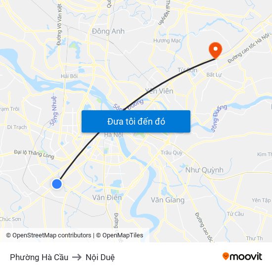 Phường Hà Cầu to Nội Duệ map