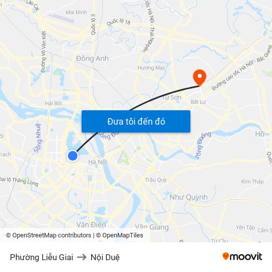 Phường Liễu Giai to Nội Duệ map