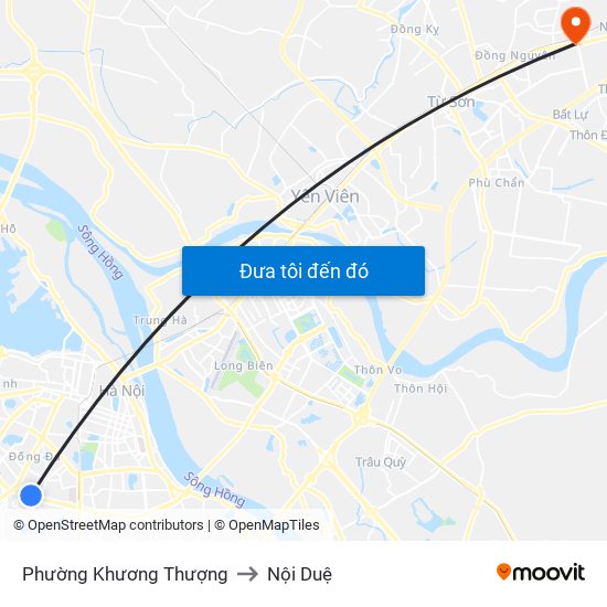 Phường Khương Thượng to Nội Duệ map