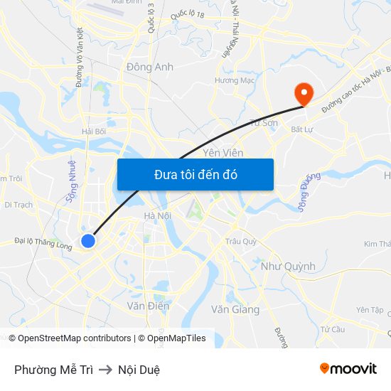 Phường Mễ Trì to Nội Duệ map