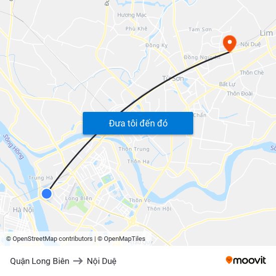 Quận Long Biên to Nội Duệ map