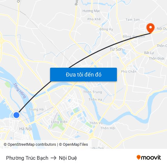 Phường Trúc Bạch to Nội Duệ map