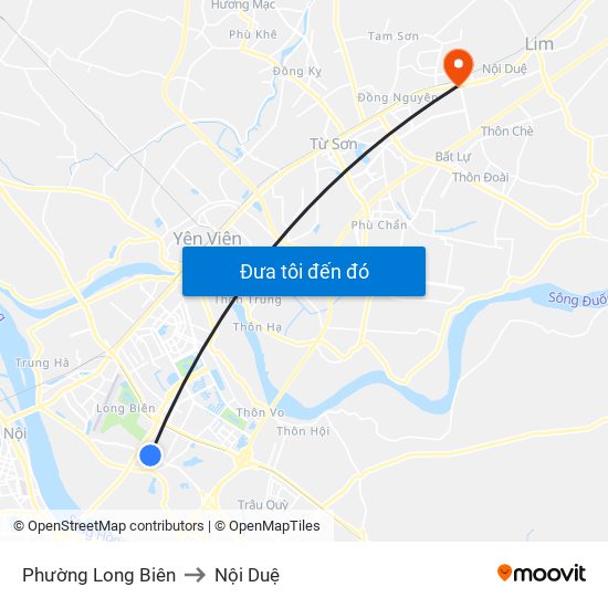 Phường Long Biên to Nội Duệ map