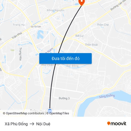 Xã Phù Đổng to Nội Duệ map