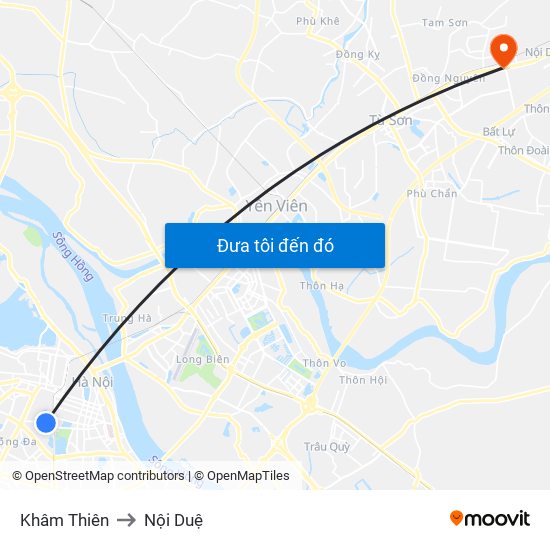 Khâm Thiên to Nội Duệ map