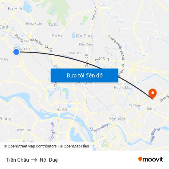 Tiền Châu to Nội Duệ map