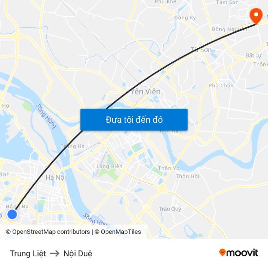 Trung Liệt to Nội Duệ map