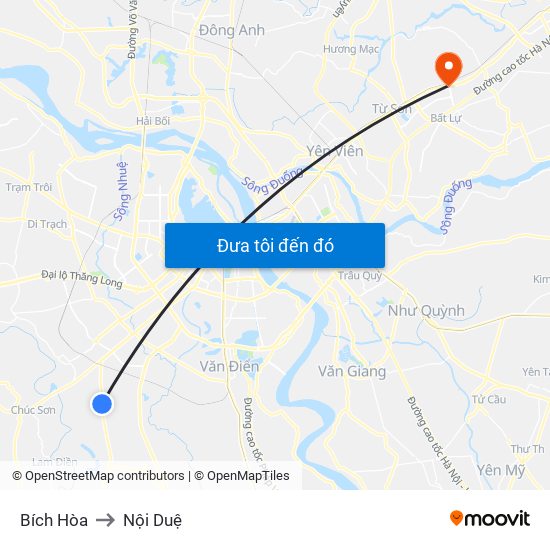 Bích Hòa to Nội Duệ map