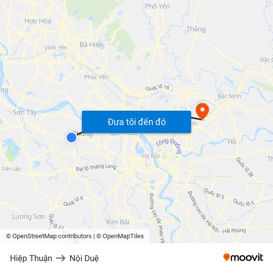 Hiệp Thuận to Nội Duệ map