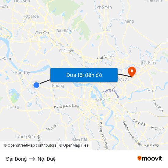 Đại Đồng to Nội Duệ map