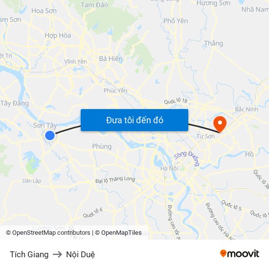 Tích Giang to Nội Duệ map
