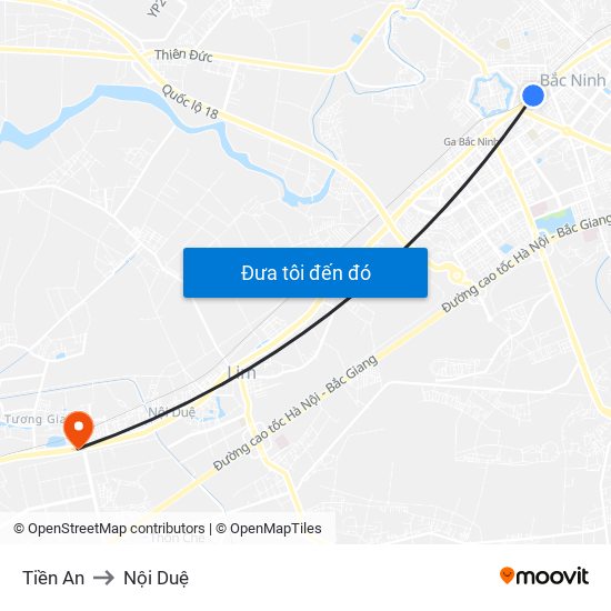 Tiền An to Nội Duệ map