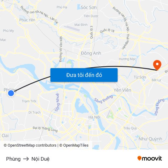 Phùng to Nội Duệ map