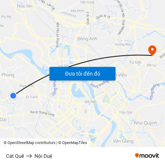 Cát Quế to Nội Duệ map