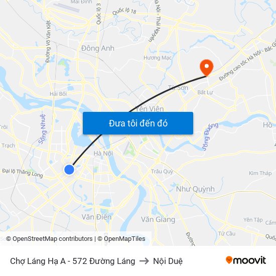 Chợ Láng Hạ A - 572 Đường Láng to Nội Duệ map