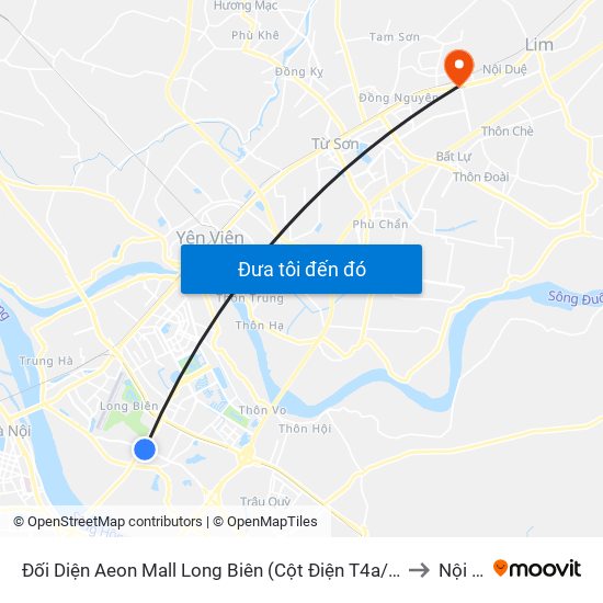 Đối Diện Aeon Mall Long Biên (Cột Điện T4a/2a-B Đường Cổ Linh) to Nội Duệ map