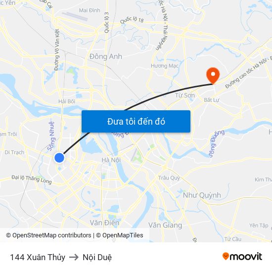 Gần Nhà Sách Sư Phạm (Đại Học Sư Phạm Hà Nội) - 136 Xuân Thủy to Nội Duệ map