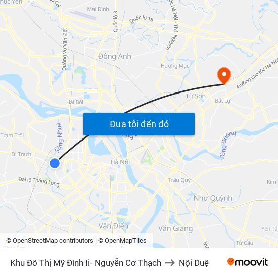 Khu Đô Thị Mỹ Đình Ii- Nguyễn Cơ Thạch to Nội Duệ map