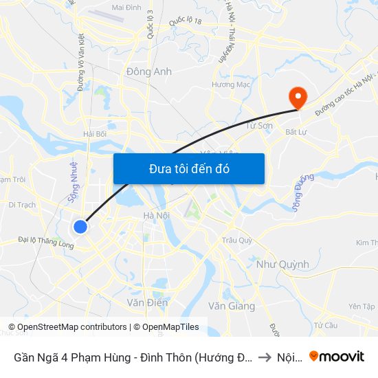 Gần Ngã 4 Phạm Hùng - Đình Thôn (Hướng Đi Khuất Duy Tiến)-Cột Sau to Nội Duệ map