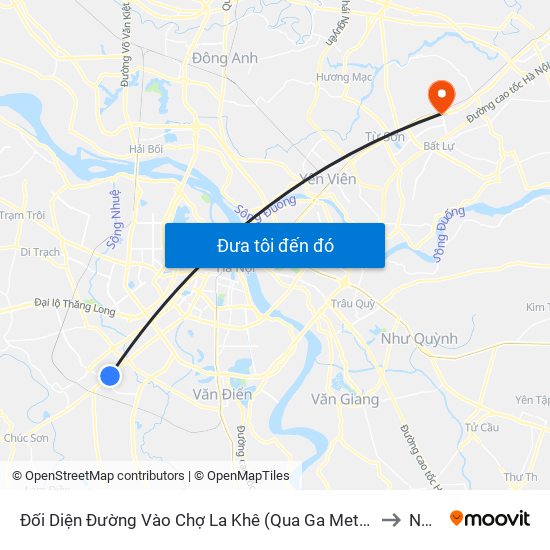 Đối Diện Đường Vào Chợ La Khê (Qua Ga Metro La Khê) - 405 Quang Trung (Hà Đông) to Nội Duệ map